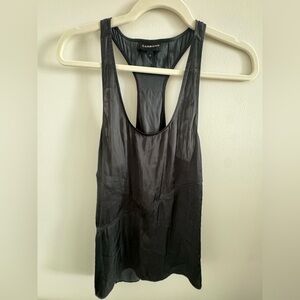 Carbon38 Sheer Asymmetrical Racerback Yoga Black Racerback Tank Small MSRP $78
